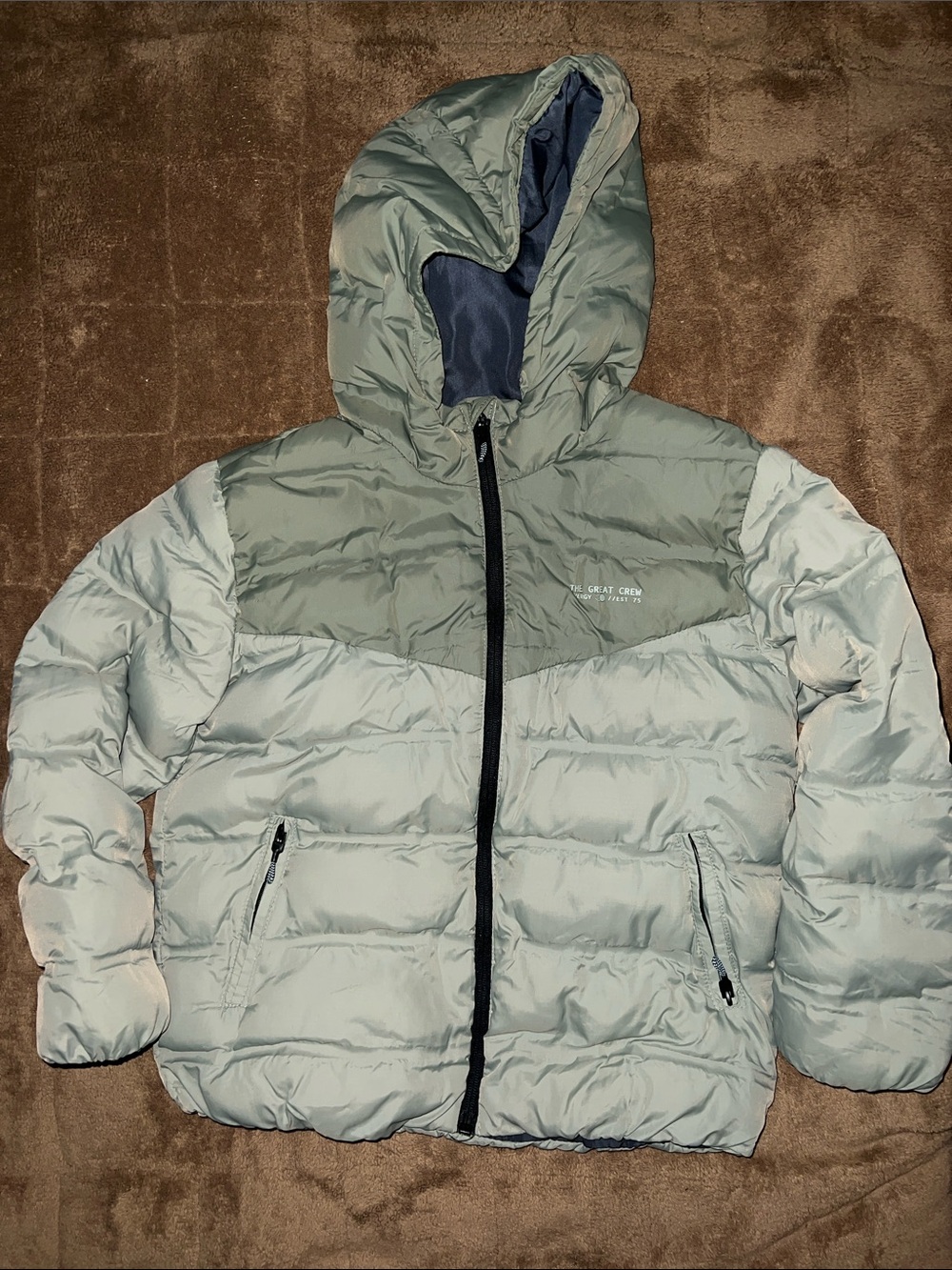 Zara Kids color-blocked puffer jacket Size 8